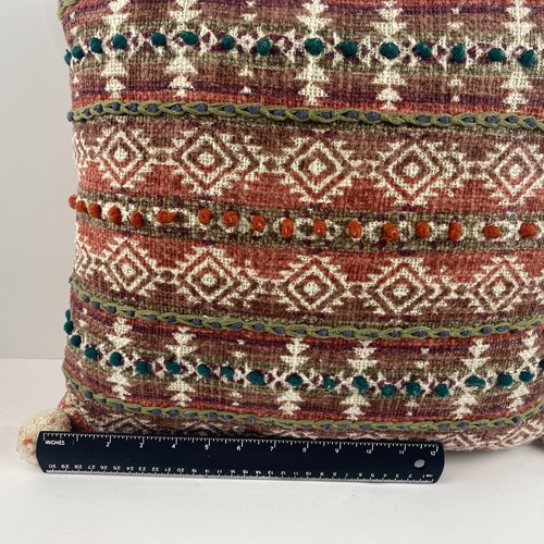 Pier 1 Throw Accent Decorative Pillow Boho Southwest Decor 17”x17” Zippered - Picture 4 of 9