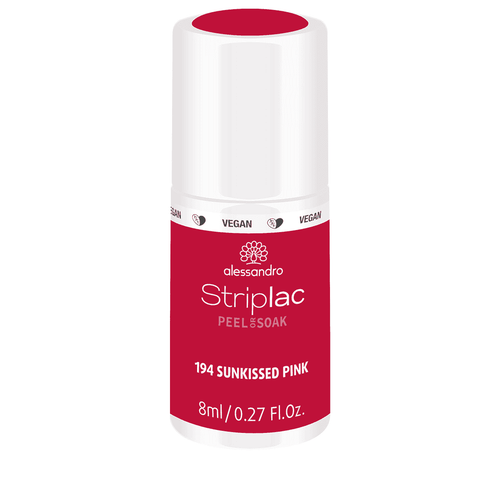 alessandro Striplac Peel or Soak Sunkissed Pink - VEGAN - LED Nail Polish in Strong
