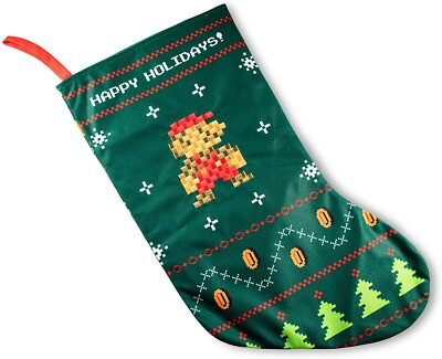 Nintendo Super Mario Bros. Retro Embroidered Holiday Stocking