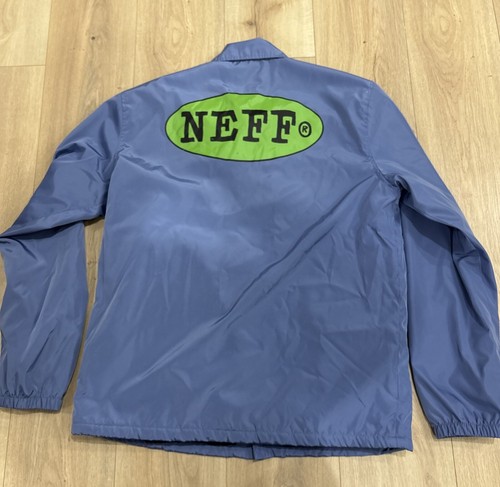 Neff Jacket Men's Large Truckstop Coaches Jacket Blue Sherpa Fleece Lined - Picture 14 of 21