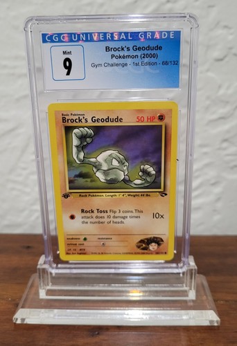 Brock's Geodude (1st Edition) graded CGC 9 for sale on eBay