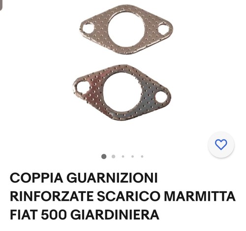 MARMITTA SPORTIVA FIAT 500 GIAR / AUTOBI. BIANCHINA SCARICHI CROMATI+ 2 GUARNIZI - Imagen 2 de 8