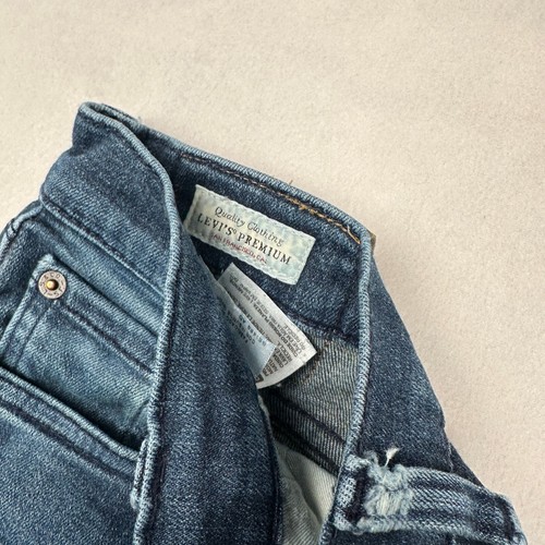 Jeans Levis para hombre 28x32 azul (se adapta a 27x29) 502 bigote desteñido desgastado premium - Imagen 8 de 15