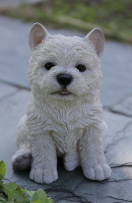 Puppy Dog Garden Statue Decor Bernese Mountain Pug Boxer White Terrier 