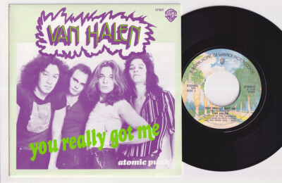 VAN HALEN * You Really Got Me * 1978 BELGIUM-HOLLAND 45 * HEAVY METAL HARD ROCK