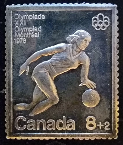 Basketball Canada Post 1976 Olympic Montreal 0.999 Silver 15.55g Gram  Bar 624