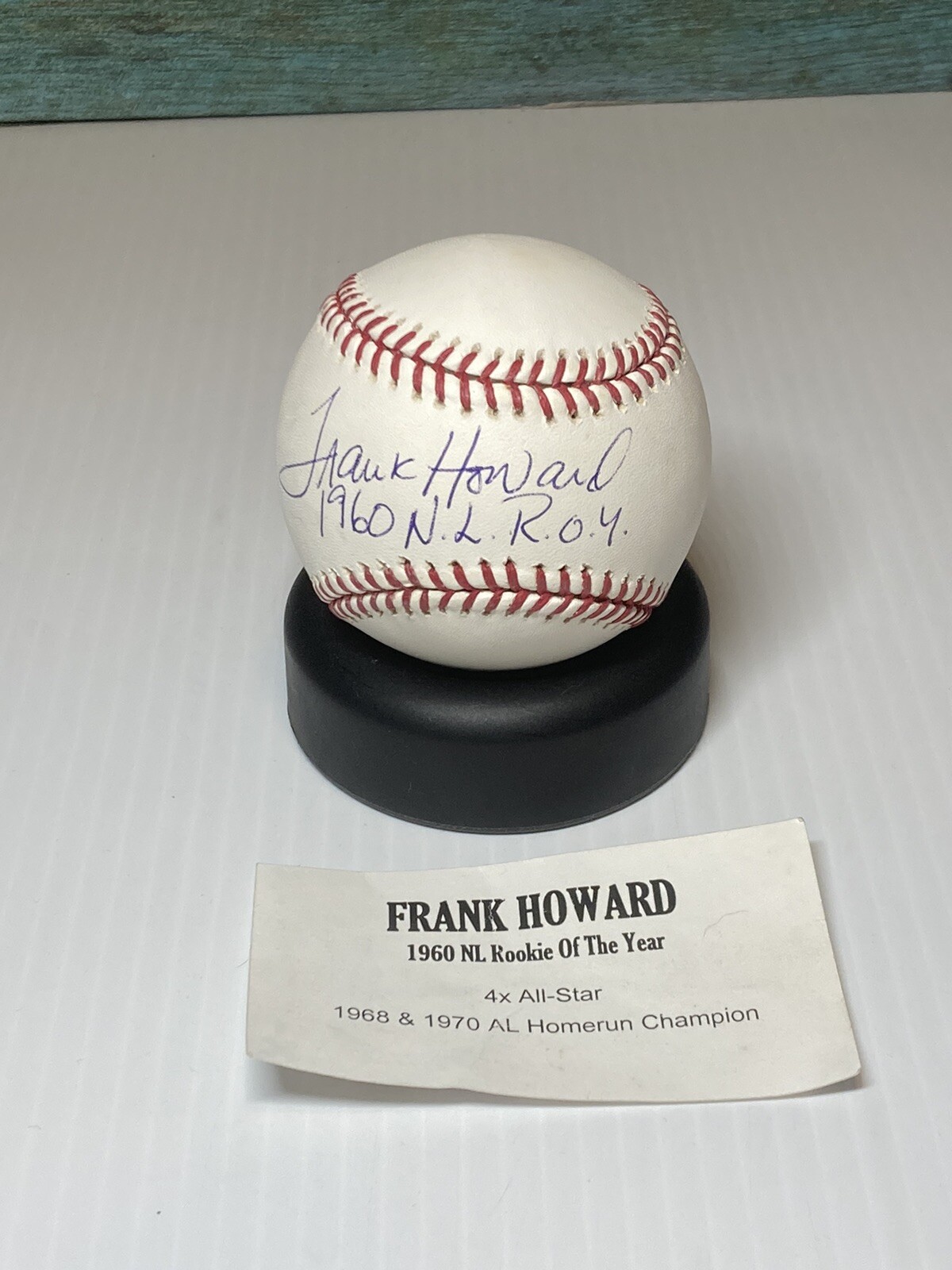 Frank Howard Autographed Signed Washington Senators BASEBALL 1960 NL ROY Dodgers Senators Rangers Tigers 