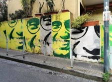 Art Postcard Street art ltd edition print house Proof of10 "Many Faces" Graffiti