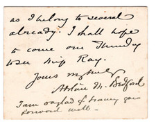 Adeline Marie Russell Duchess Bedford (1852-1920) Signed Postcard / Autographed