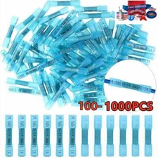100-1000Pcs 14-16AWG Heat Shrink Butt Wire Connectors Seal Terminals Waterproof