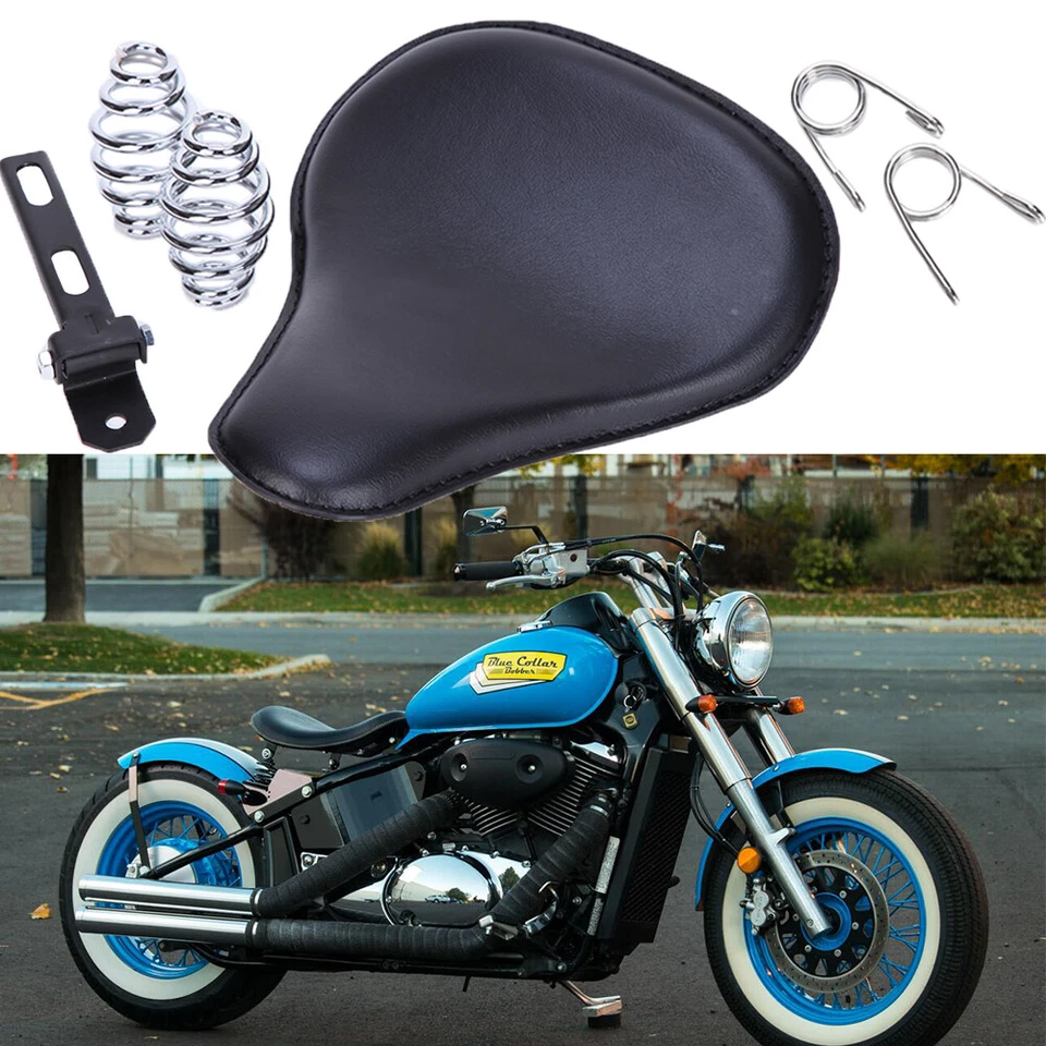 Asiento individual de resorte para motocicleta bobber 13" para Suzuki Boulevard C50 M50 S50 S40 S83 Foto 2 de 4