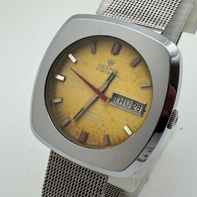 VTG Delma Swiss Self-Wind Automatic Watch Beryllium Men 25 Jewels 100m Sapphire