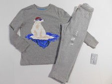 Tommy Bahama Boys T-Shirt Sweatpants Heather Gray XS/4 Polar Bear NEW