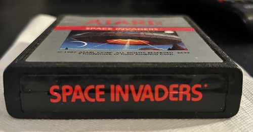 SPACE INVADERS (Atari 2600, 1980) Cart Only Red Label - Picture 2 of 4