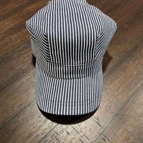 ARMYCREW KID'S YOUTH SIZE HICKORY STRIPE RAILROAD TRAIN ENGINEER CAP