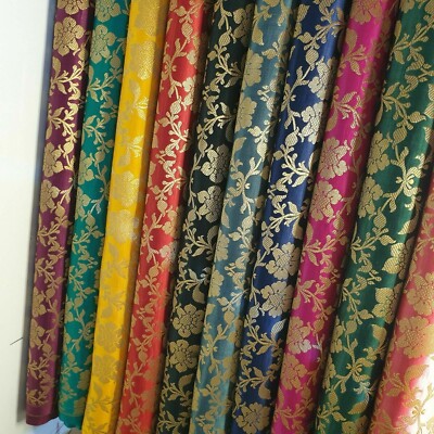 100% Poliestere Di Lusso Ricamo Floreale Tessuto Jacquard Tessuto Jacquard Brocc - Foto 10