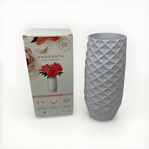 AMARANTH Blumenvase neu erfunden einzigartig Twist Drain Trim System weißer Diamant 10"