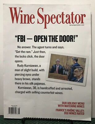 Wine Spectator FBI Open The Door Holiday Menu November 30 2015 FREE SHIPPING JB