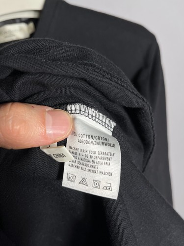 Felpa uomo YSL Yves Saint Laurent scollo a V blu navy tasca cotone manica lunga S - Foto 7 di 7