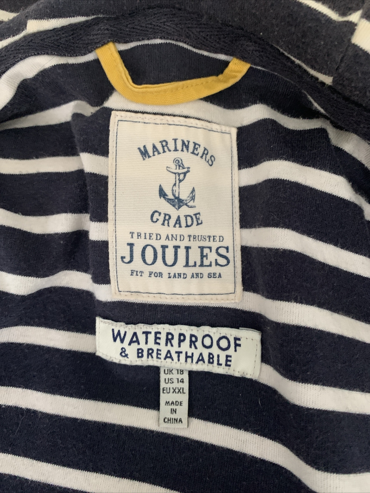 Joules Mariners Grade Coat Jacket Hooded Raincoat Coast Women’s Uk18