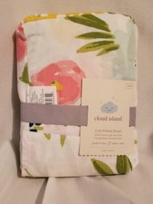 Target Cloud Island Baby Floral fitted crib sheet NIP