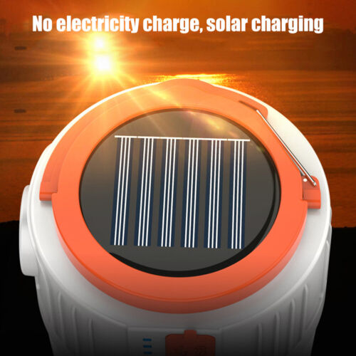 LED Zeltleuchte mit Haken Solar Camping Laterne 800mah 300LM USB Aufladung IP55 - Bild 8 von 8