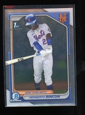 HERIBERTO RINCON 2024 BOWMAN CHROME PROSPECTS RC NEW YORK METS #BCP-172 1ST