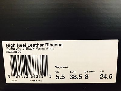 Puma Fenty by Rihanna High Heel Leather White 363038-02 Puma Fenty by Rihanna High Heel Leather White 363038-02