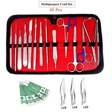 45 Pcs Wire Jewelry Making Kit Plier Repair Tools DIY Craft Supplies Starter Set