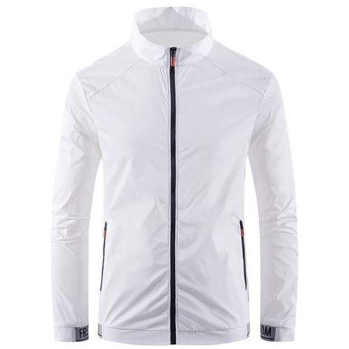 Herren Outdoor Sonnenschutzjacke Sommerlicht Freizeit Ständer Kragen Windschutz Mantel - Bild 13 von 17