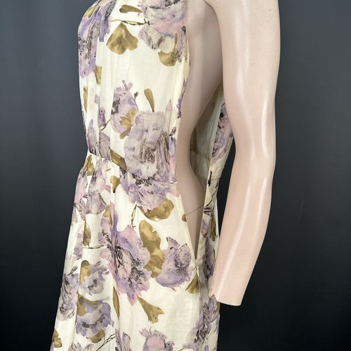 L.K. Bennett London Floral Silk Blend Dress UK 12 US 8 Wedding Guest Summer - Picture 8 of 12