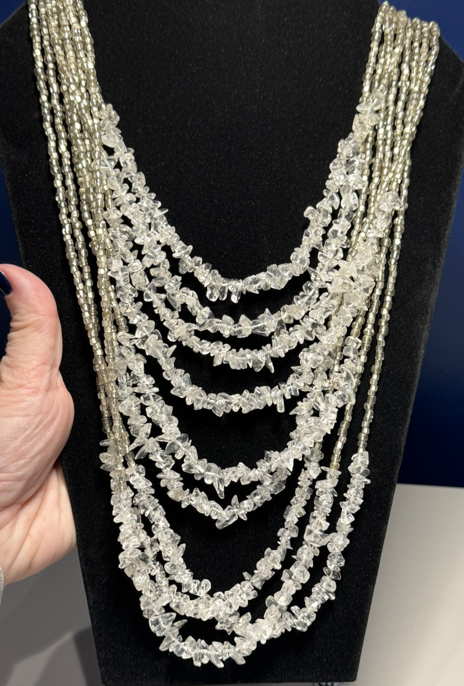 Chico’s Statement Adjustable Necklace 9 Graduated… - image 8