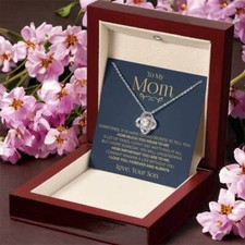 To My Mom Necklace Gift, Jewelry For Mom From Son, Mother Day Gift