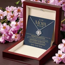 To My Mom Necklace Gift, Jewelry For Mom From Son, Mother Day Gift
