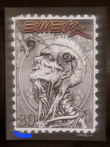EMEK Löscher Kunstdruck LE #/150 aus Stamp Art Show