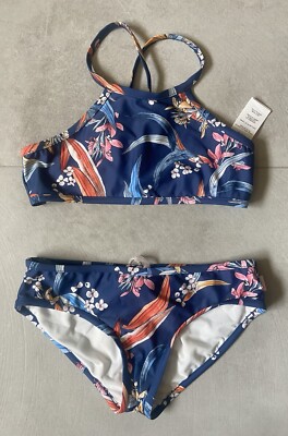 Sea Foley Girls Bikini, Size 14 Blue, NWT, CUTE!