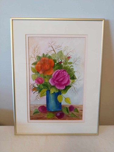 Matted Roses Picture - Pretty Kathleen Smith Framed Print - 12x16 inches - Picture 4 of 7