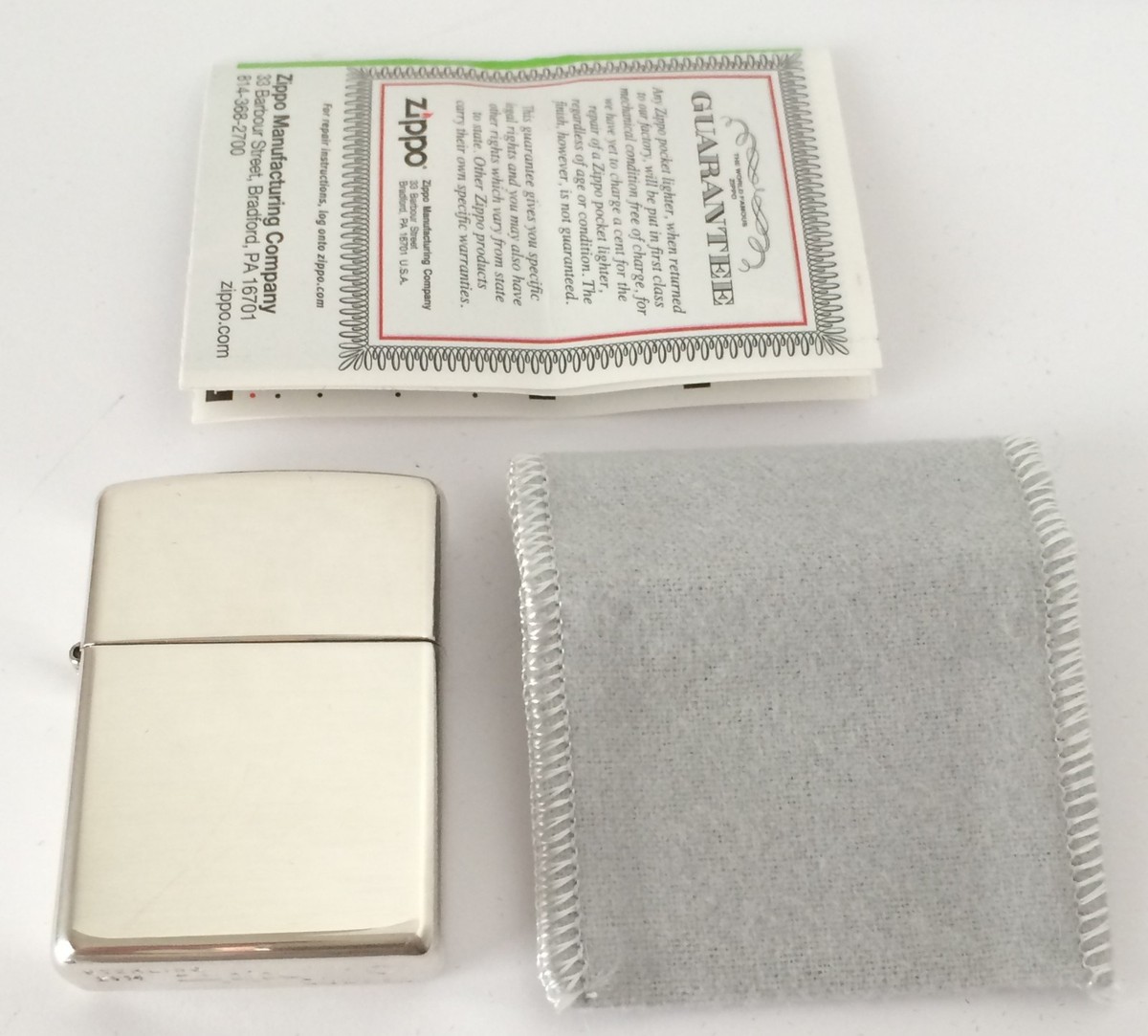 Sterling SIlver Zippo Lighter, High Polished Finish, 15, New