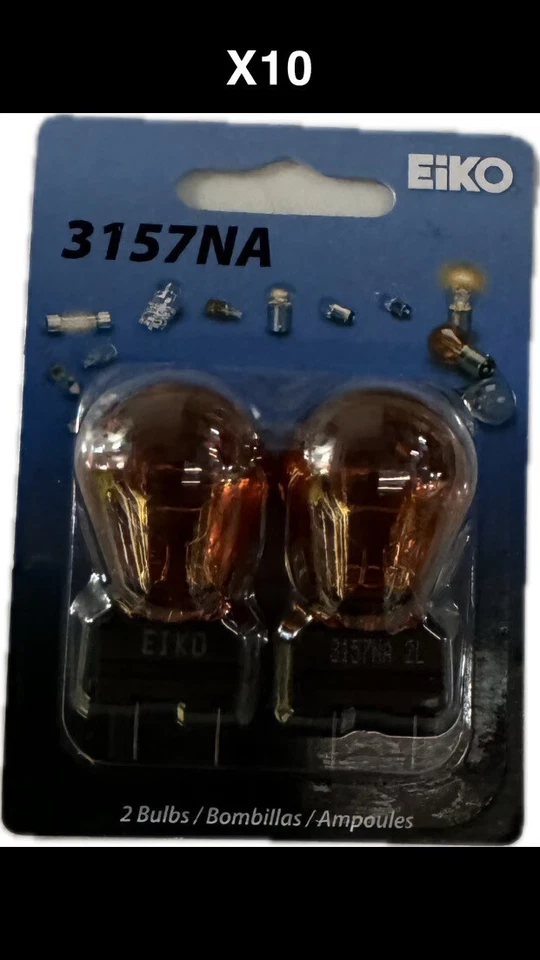 (10) PACK BP Of 2 - Eiko 3157NA Amber Turn Signal Light Bulb- Free SH - LOWEST $ - Image 2 of 2