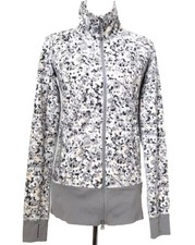 Lululemon Nice Asana Jacket Not So Petite Fleur Silver Spoon Abstract Gray Sz 6
