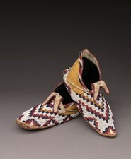 Old American Apache Style Suede Leather Handmade Beaded Moccasins MCN114