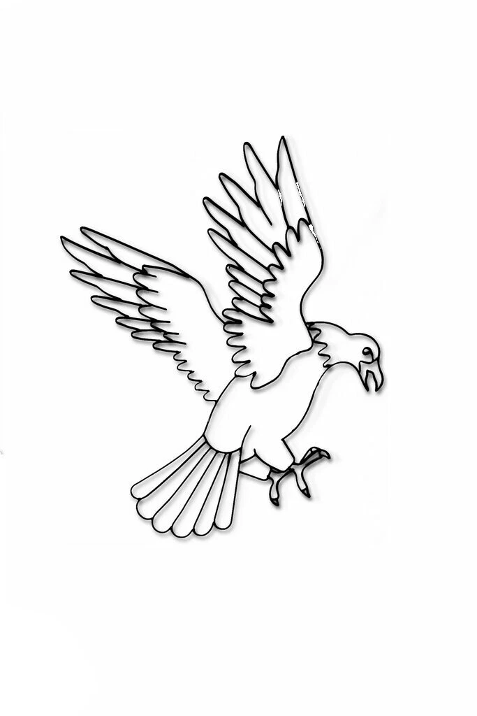 Pájaros y pajareras Decoración de Metal Negro esculturas y estatuillas