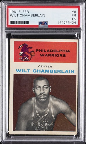 1961 FLEER #8 WILT CHAMBERLAIN PSA 1.5