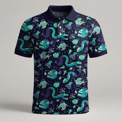 Deep Sea Ocean Creature Polo Shirt Cute Kawaii Marine Life