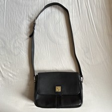 Céline borsa a tracolla in pelle nera interno rosso rifiniture oro M09