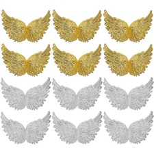 24pcs Mini Angel Wing Ornaments for Crafts Decor, DIY Plastic Wing Ornaments ...