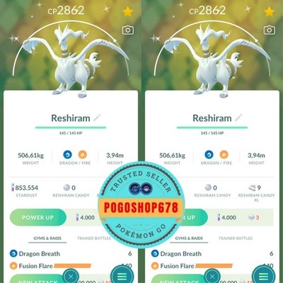 Pokémon PTC Go - Shiny Reshiram  Mini 80k Stardusts