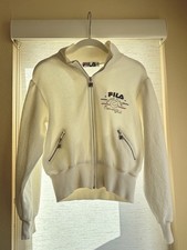 Fila Vintage 90s Master Player Tennis Club Off-white Size 4 Women's Jacket