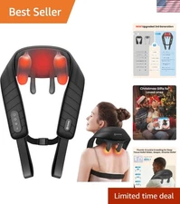 Cordless Neck Massager with Heat,Fsa Eligible Hsa,4D Kneading Electric Should...