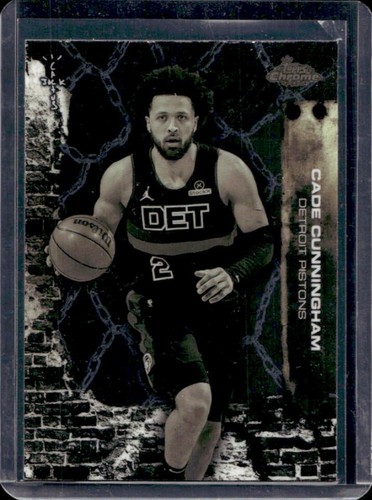 2025-26 Topps Chrome x Cactus Jack Cade Cunningham White Refractor #13 Pistons